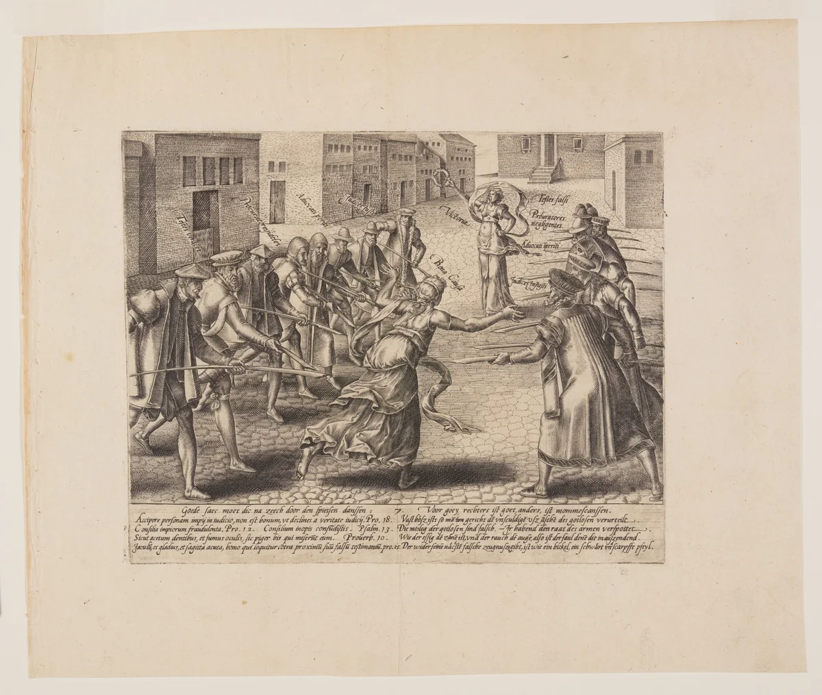 Imperiled Litigation, from Litis Abusus (The Abuses of the Law) by Hendrick Goltzius, print, 1571-1581