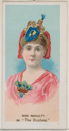 Miss McNulty as "The Duchess," from the series Fancy Dress Ball Costumes (N73) for Duke brand cigarettes by W. Duke, Sons & Co., print, 1889
