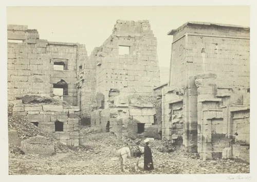The Temple Palace, Medinet Haboo by Francis Frith, photograph, 1857