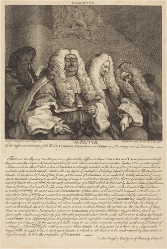 The Bench by William Hogarth, print, 1758
