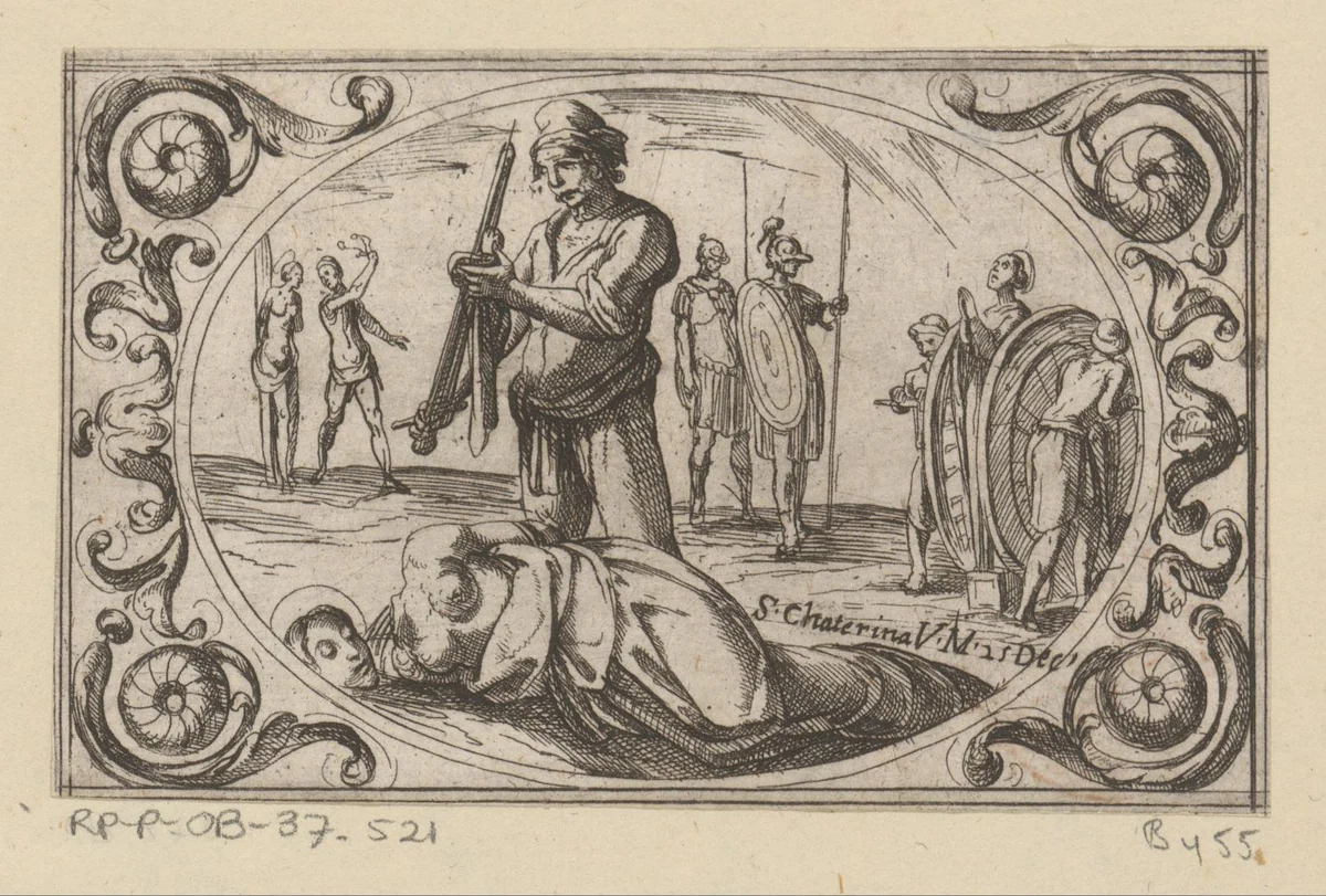 H. Catharina van Alexandrië by Antonio Tempesta, print, 1565-1630