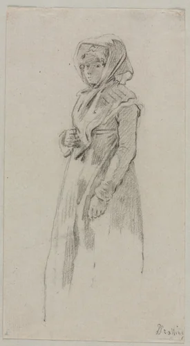 Figure of a Woman by Michel-Martin Drölling, drawing