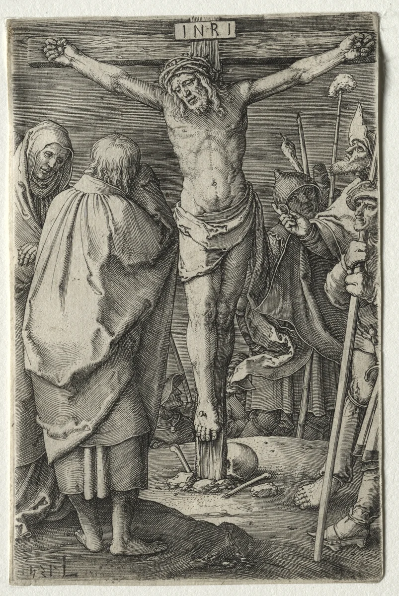 The Passion: The Crucifixion by Lucas van Leyden, print, 1521