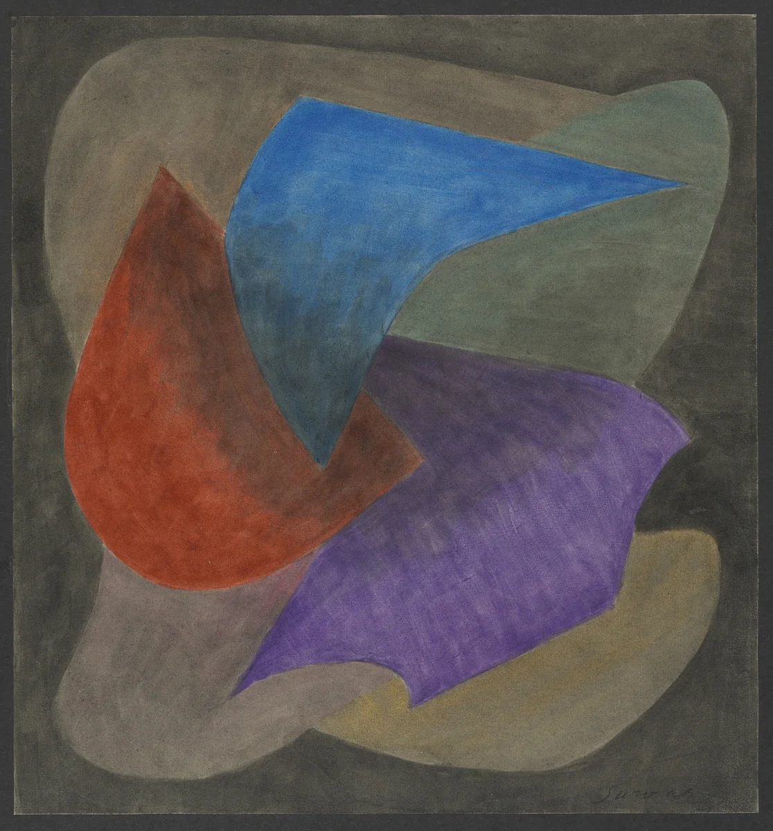 Colored Rhythm: Study for the Film by Léopold Survage, drawing, 1913