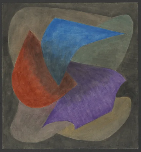 Colored Rhythm: Study for the Film by Léopold Survage, drawing, 1913