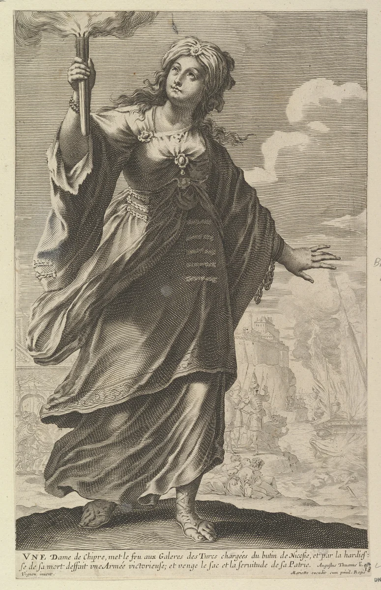 Une Dame de Chypre by Abraham Bosse, print, 1647