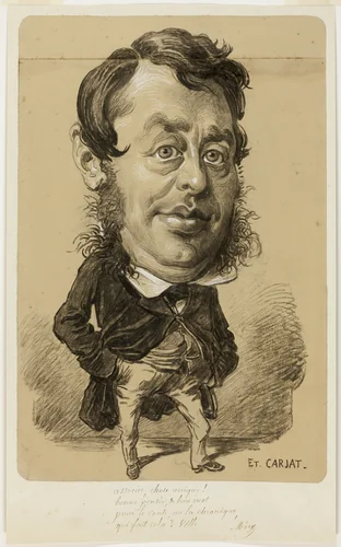 Caricature of a Man by Etienne Carjat, drawing, 1848-1906