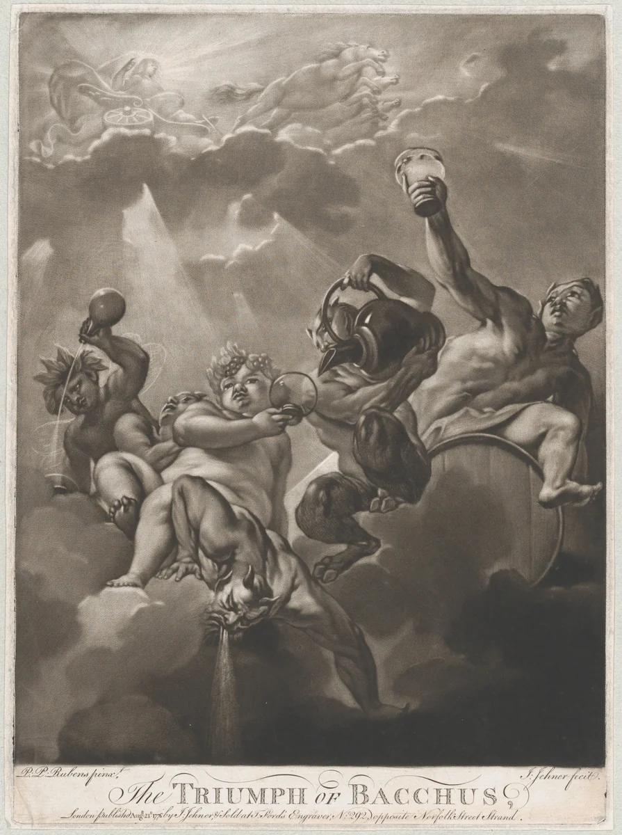 The Triumph of Bacchus by Isaac Jehner, print, 1776