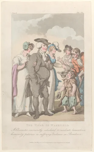 Frontispiece: The Vicar of Wakefield, from "The Vicar of Wakefield" by Thomas Rowlandson, print, 1817