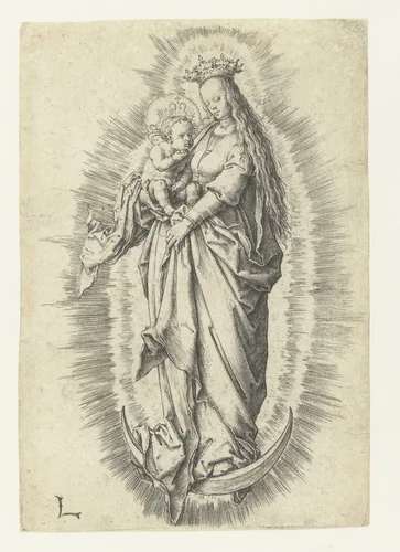 Madonna op de maansikkel by Unknown, print, 1510-1514