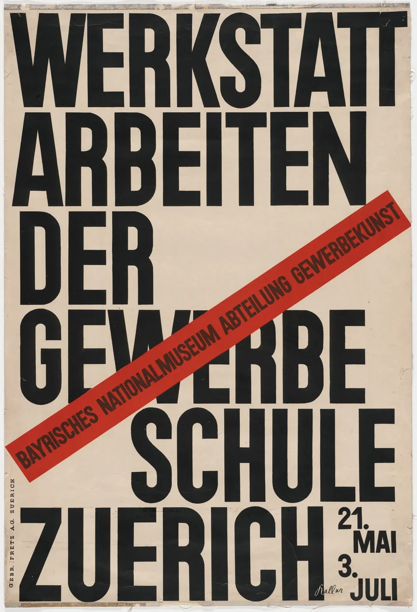 Werkstatt Arbeiten der Bewerbeschule Zuerich by Ernst Keller, design, 1927