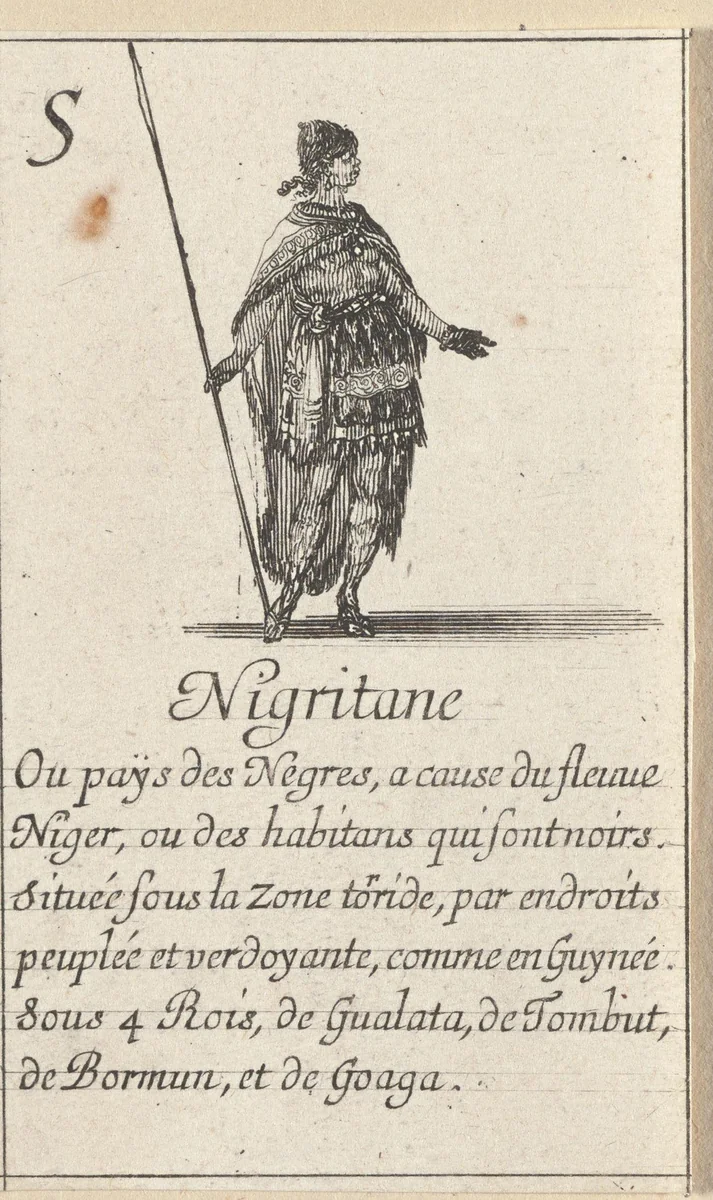 Vrouw uit Nigeria by Stefano della Bella, print, 1620-1664