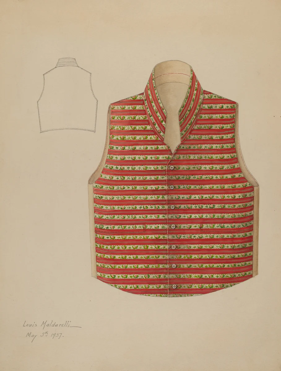 Waistcoat by Louis Maldarelli, index of american design, 1937
