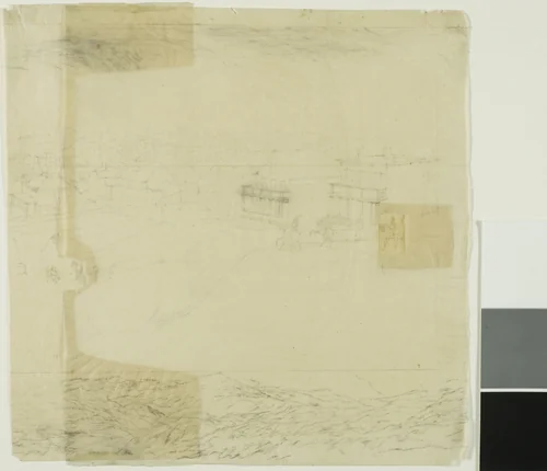 Study for San Francisco, far right section by Charles Meryon, drawing, 1855-1856