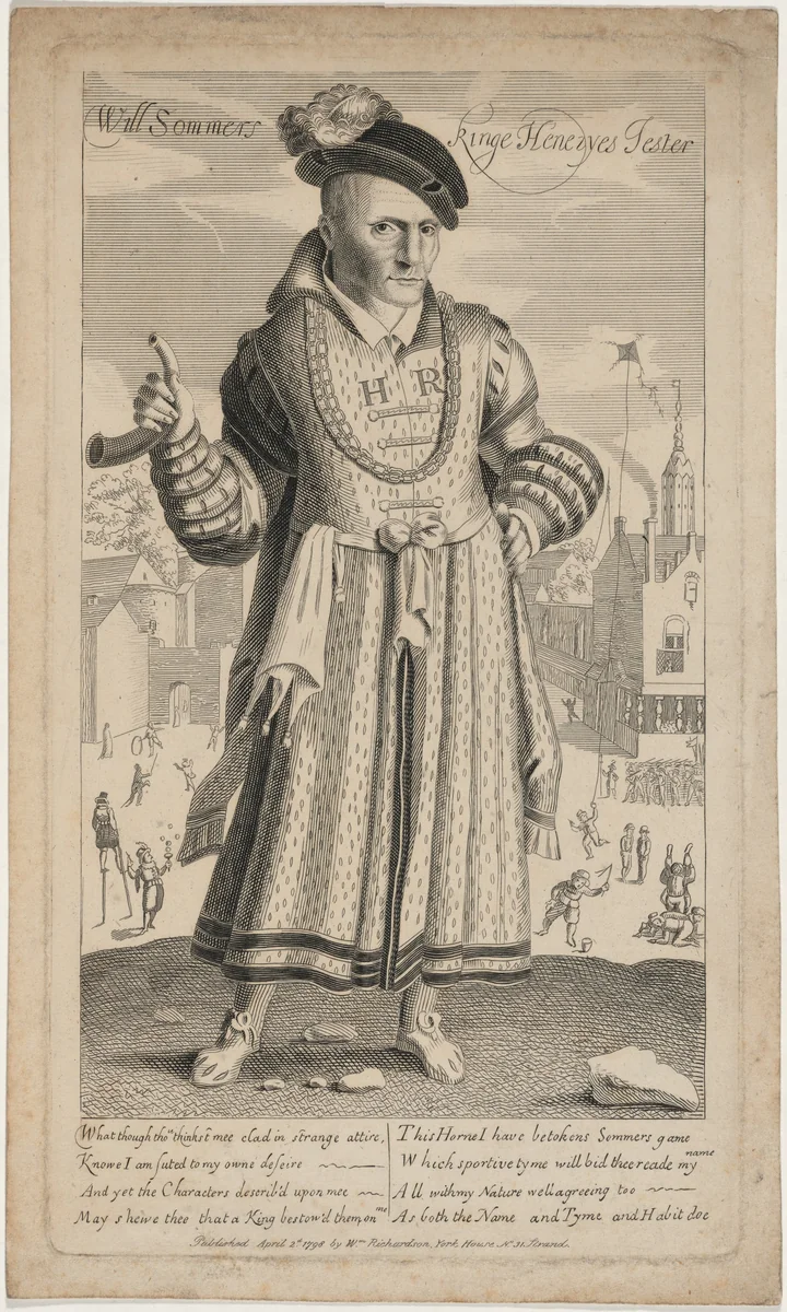 William Sommers, King Henry VIII's Jester by Francis Delaram, print, 1590-1627