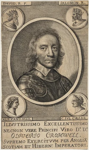 Oliver Cromwell by William Faithorne, print, 1654