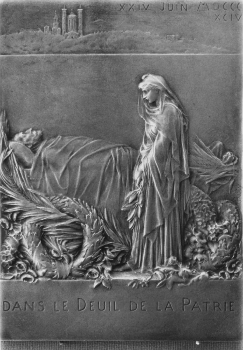 Death and Funeral of President Carnot, 1894 by Louis-Oscar Roty, metalwork, 1894