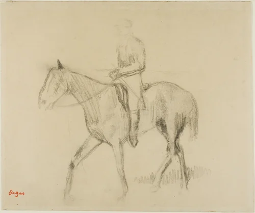 Horse and Rider by Edgar Degas, drawing, 1887-1890