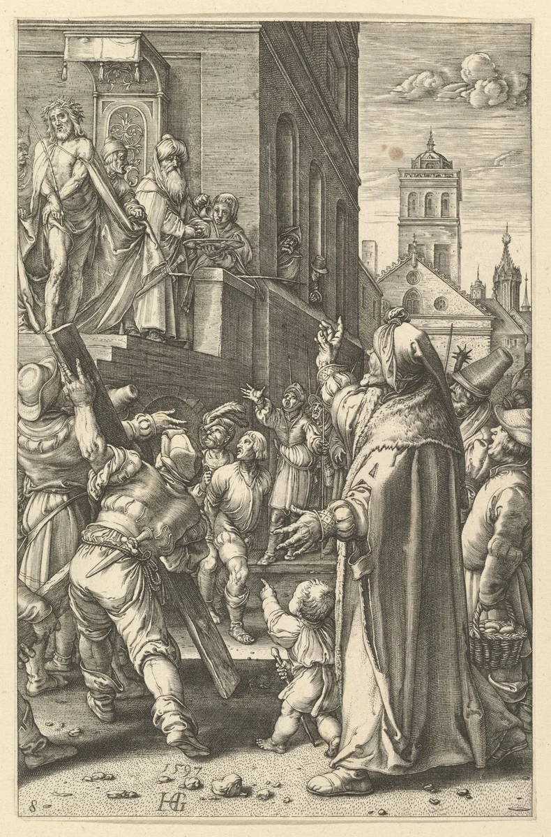 Ecce Homo, from "The Passion of Christ" by anonymous, print, 1598-1617