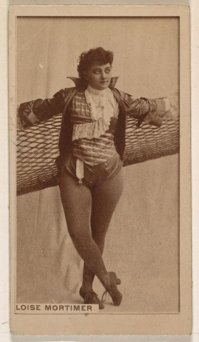 Loise Mortimer, from the Actresses series (N245) issued by Kinney Brothers to promote Sweet Caporal Cigarettes by Kinney Brothers Tobacco Company, photograph, 1890