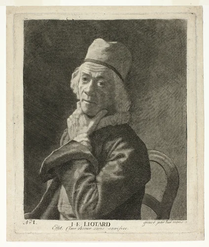 The Small Self-Portrait by Jean-Étienne Liotard, print, 1778-1781