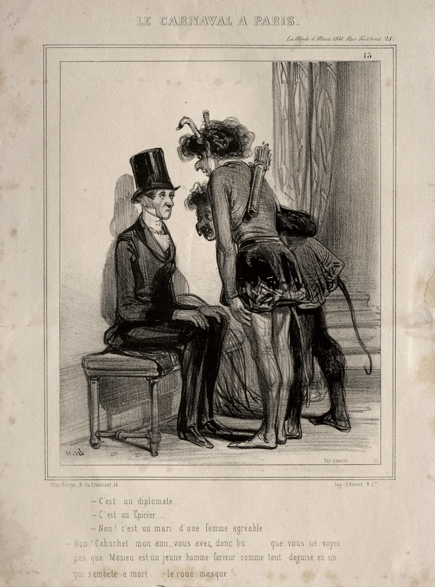 Carnaval by Paul Gavarni, print, 1841