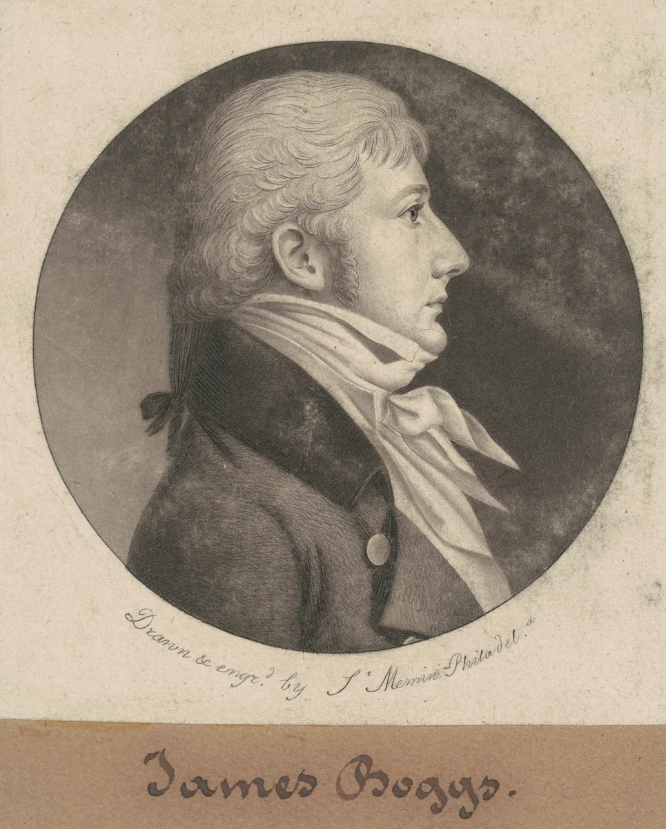 James Boggs by Charles B. J. Févret de Saint-Mémin, print, 1802