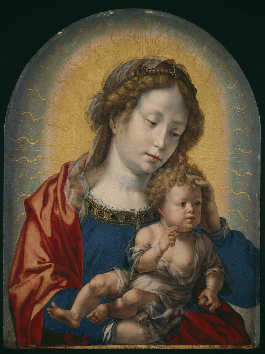 Virgin and Child by Jan Gossart, painting, 1515-1525