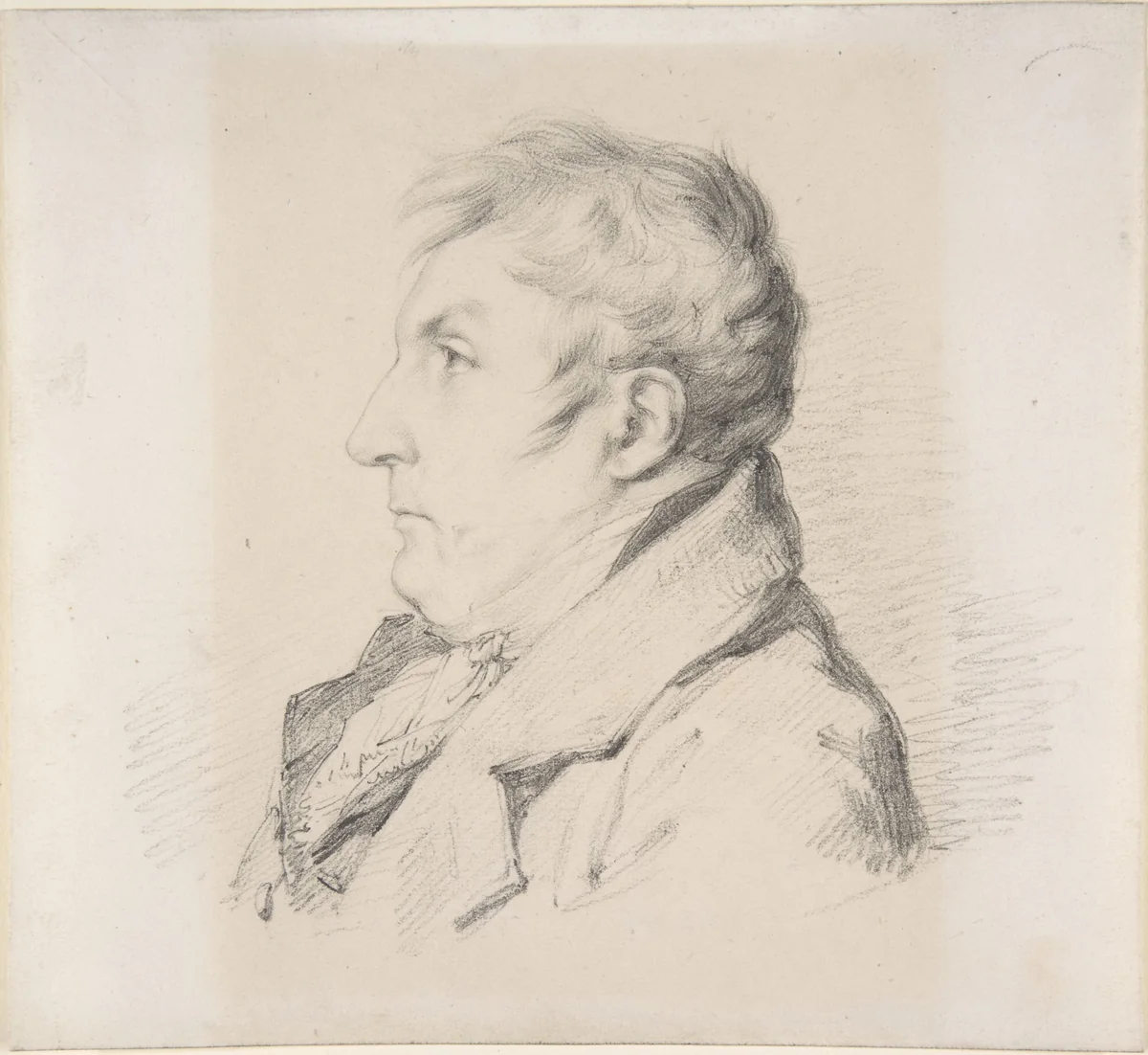 Portrait of Louis-Francois Bertin, l'ainé by Anne-Louis Girodet-Trioson, drawing, 1775-1824