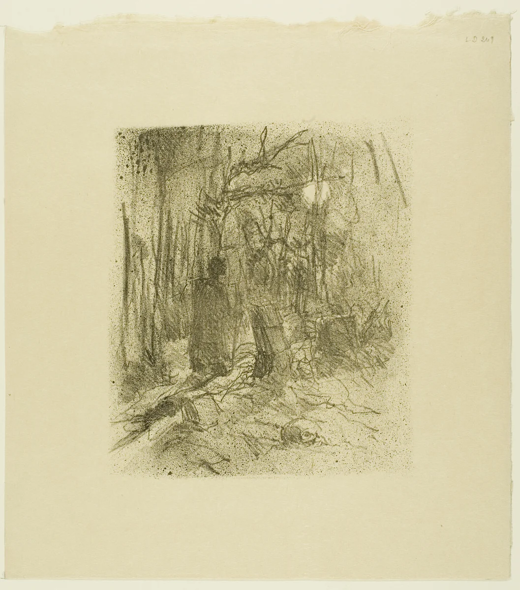 Busk Cemetery, from Au Pied du Sinaï by Henri de Toulouse-Lautrec, print, 1897