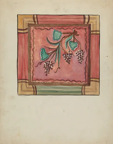 Detail of Panel from Reredos, Church of Sanctuario at Chimayo by E. Boyd, index of american design, 1935-1942