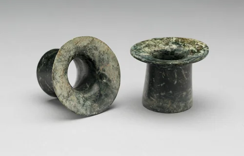 Pair of Ear Spools by Classic Maya, sculpture, 250-900