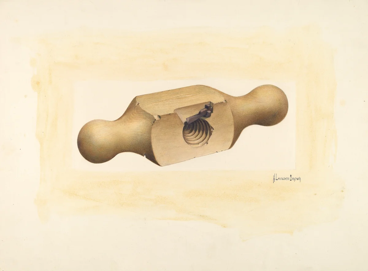 Bishop Hill: Wooden Screw Cutter by H. Langden Brown, index of american design, 1939