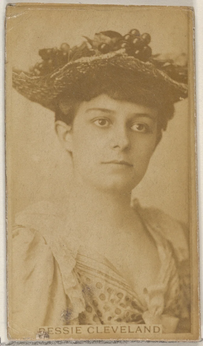 Bessie Cleveland, from the Actors and Actresses series (N45, Type 8) for Virginia Brights Cigarettes by Allen & Ginter, photograph, 1885-1891