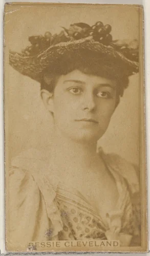 Bessie Cleveland, from the Actors and Actresses series (N45, Type 8) for Virginia Brights Cigarettes by Allen & Ginter, photograph, 1885-1891