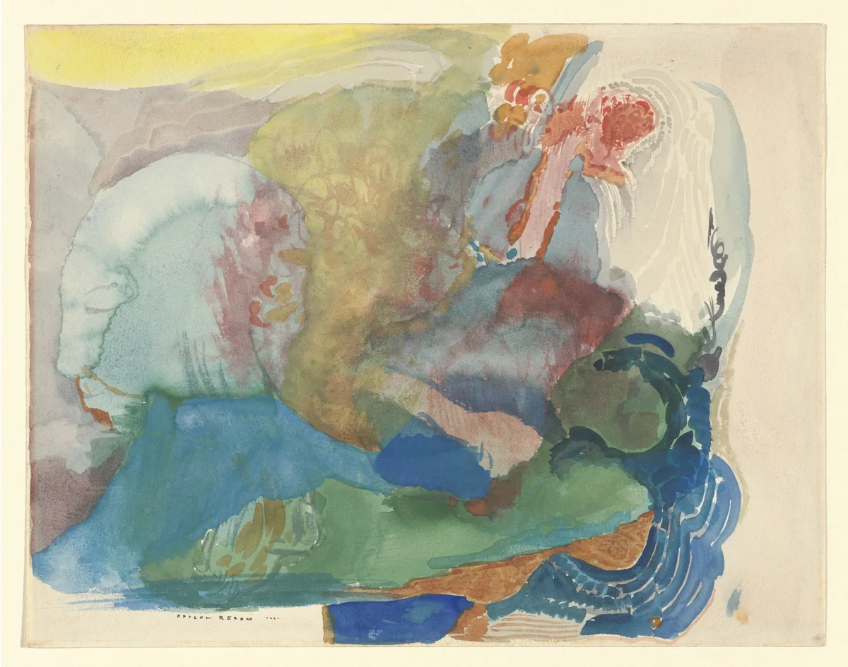 Untitled by Odilon Redon, drawing, 1910