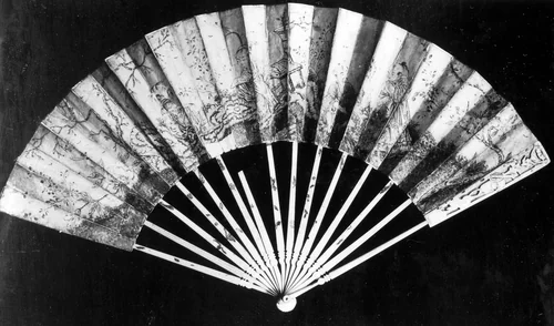 Fan by France or Netherlands, textile, 1701-1725