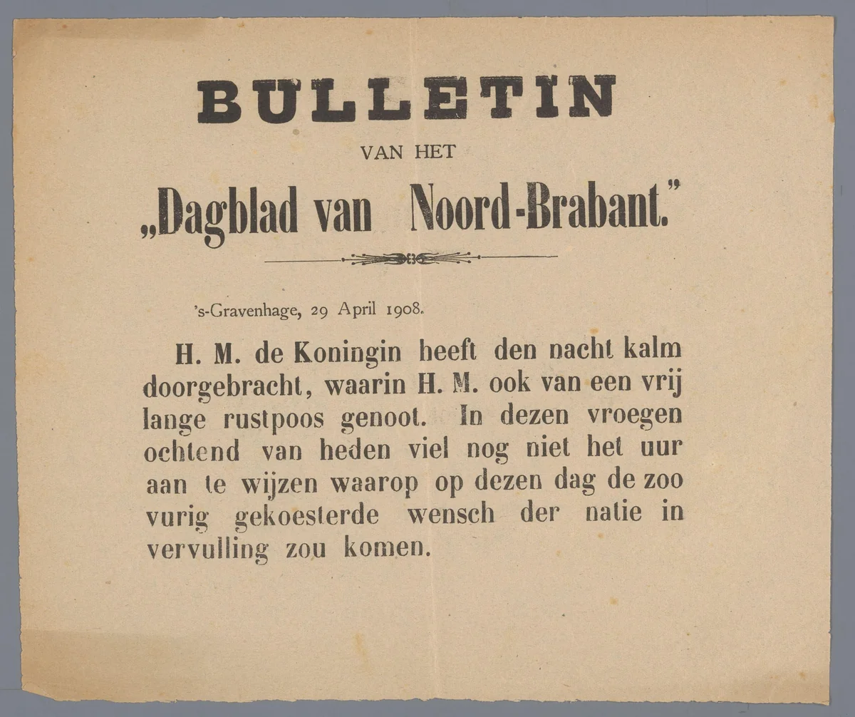Bulletin van het "Dagblad van Noord-Brabant" by Dagblad van Noord-Brabant, other, 1909