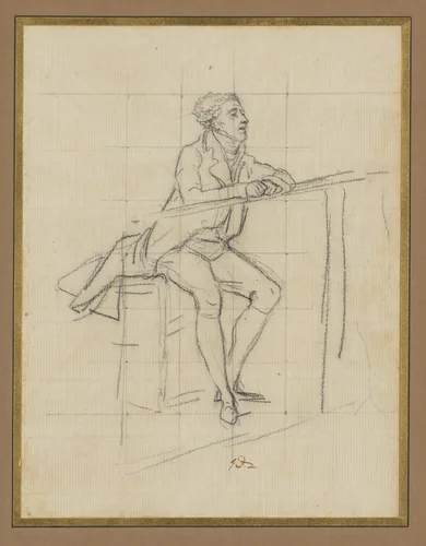 Seated Gentleman by Jacques-Louis David, drawing, 1807-1813