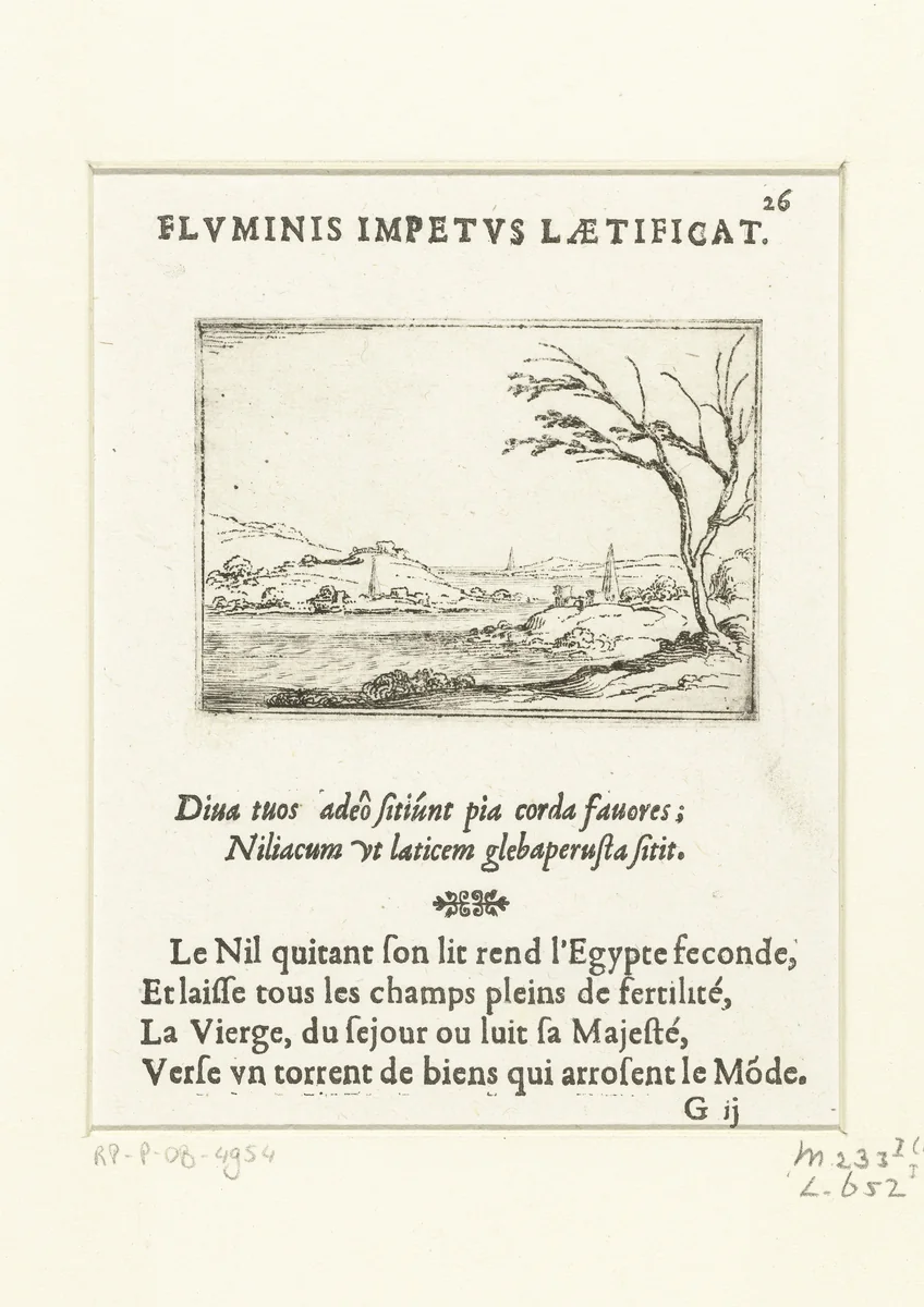 De Nijl in Egypte by Jacques Callot, print, 1625-1629
