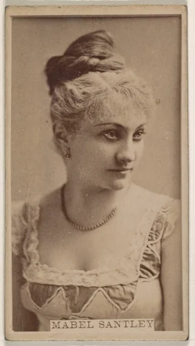 Mabel Santley, from the Actresses series (N245) issued by Kinney Brothers to promote Sweet Caporal Cigarettes by Kinney Brothers Tobacco Company, photograph, 1890