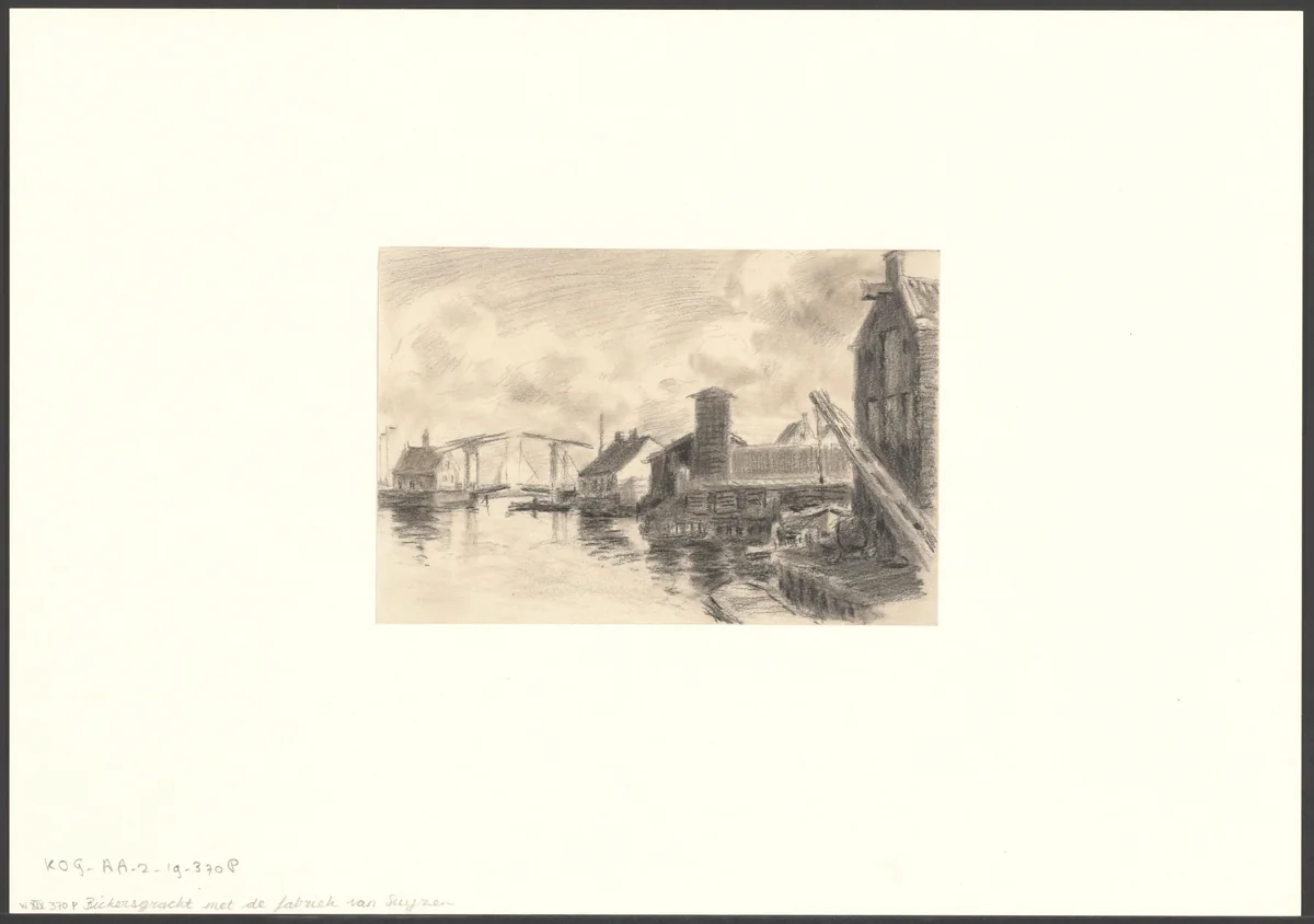 Gezicht op de Realengracht by Anthonie van Teijn, drawing, 1873-1943