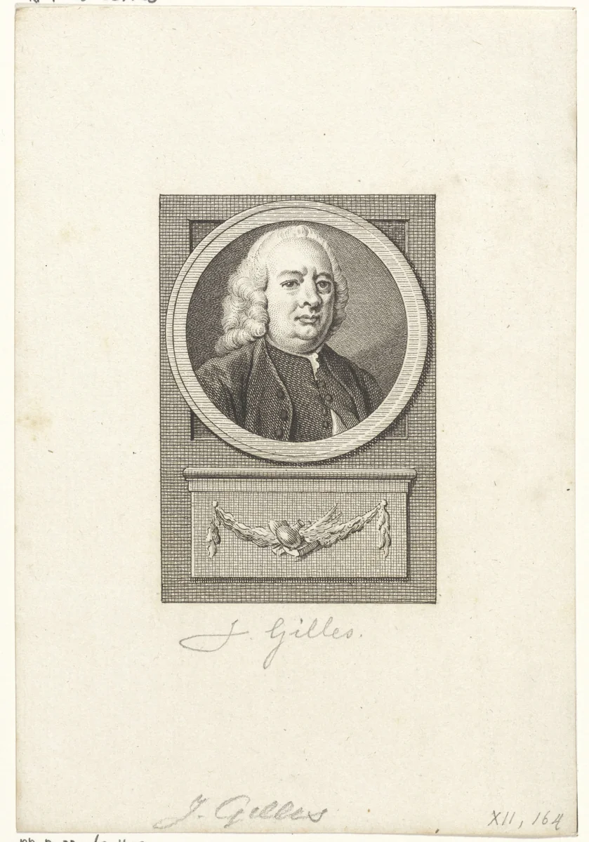Portret van Jacob Gilles by Reinier Vinkeles, print, 1783-1795