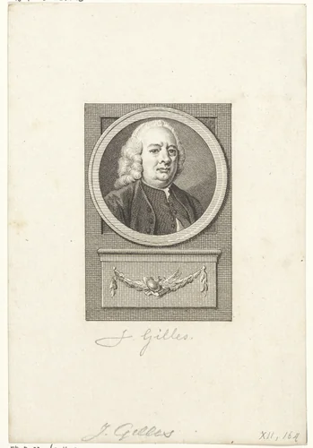 Portret van Jacob Gilles by Reinier Vinkeles, print, 1783-1795