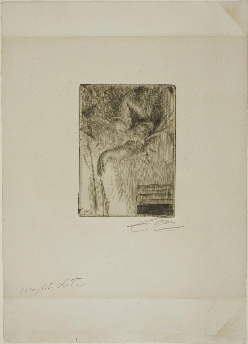 Le Réveil by Anders Zorn, print, 1891