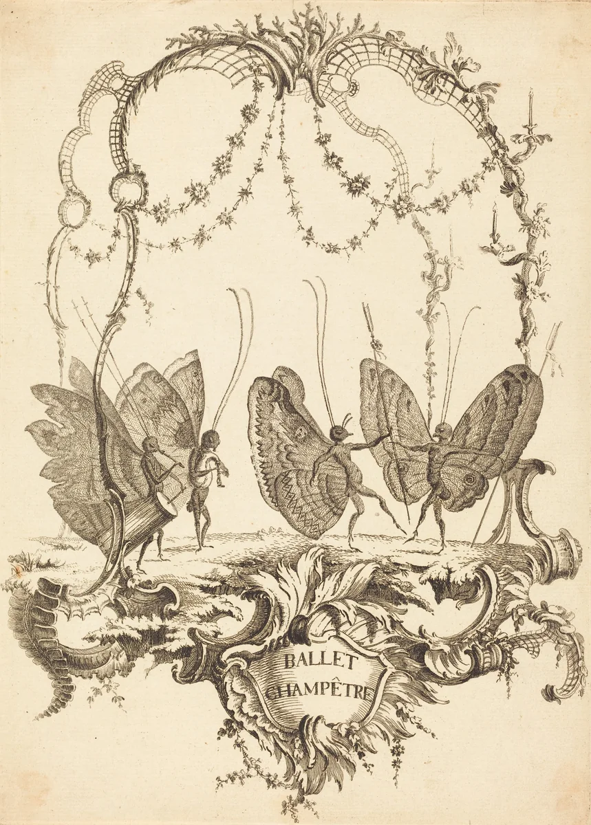 Ballet Champêtre (Country Ballet) by Charles Germain de Saint-Aubin, print, 1756