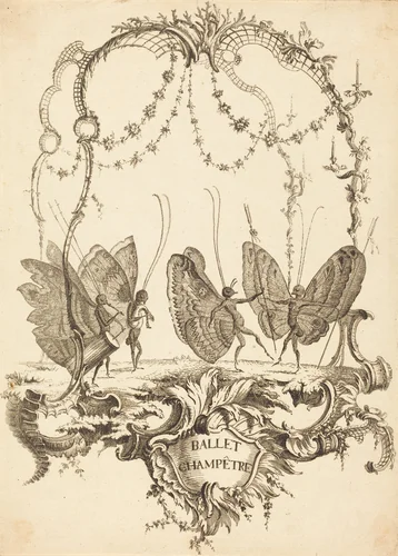 Ballet Champêtre (Country Ballet) by Charles Germain de Saint-Aubin, print, 1756