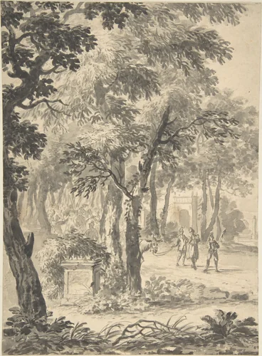 Picturesque Landscape by anonymous, drawing, 1700-1800