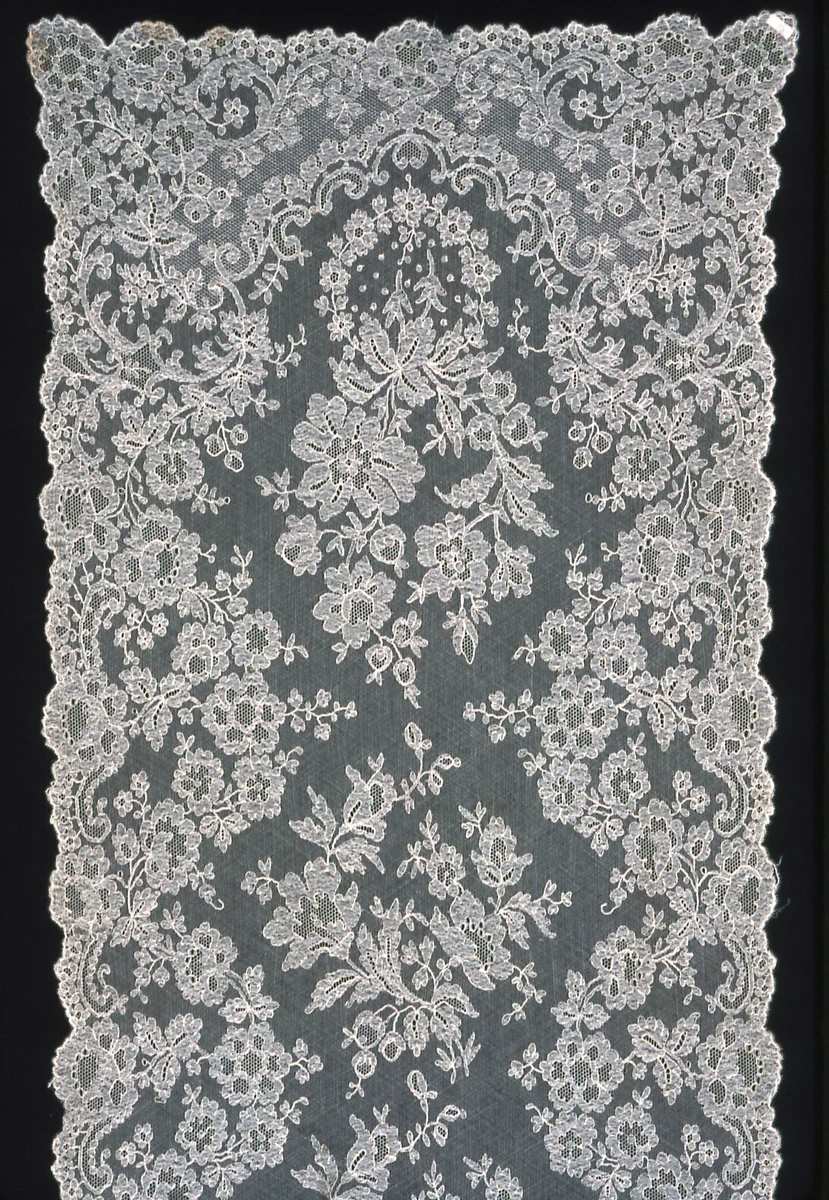 Stole by England, Nottingham, textile, 1850-1875