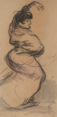A Spanish Dancer by Ricard Canals, drawing, 1895-1905